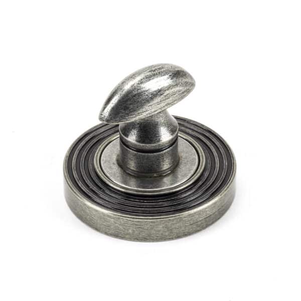 Pewter Round Thumbturn Set (Beehive) 2