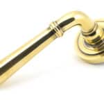 Aged Brass Newbury Lever on Rose Set (Art Deco) 1