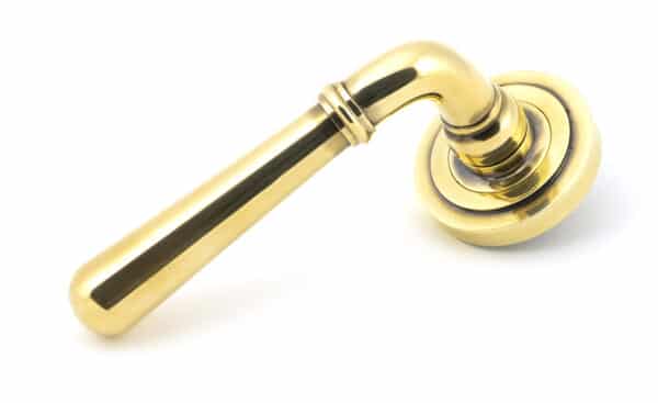 Aged Brass Newbury Lever on Rose Set (Art Deco) 1