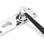 Polished Chrome Straight Lever Euro Lock Set 2