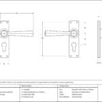 Polished Chrome Straight Lever Euro Lock Set 3
