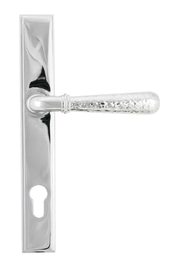 Polished Chrome Hammered Newbury Slimline Espag. Lock Set 2