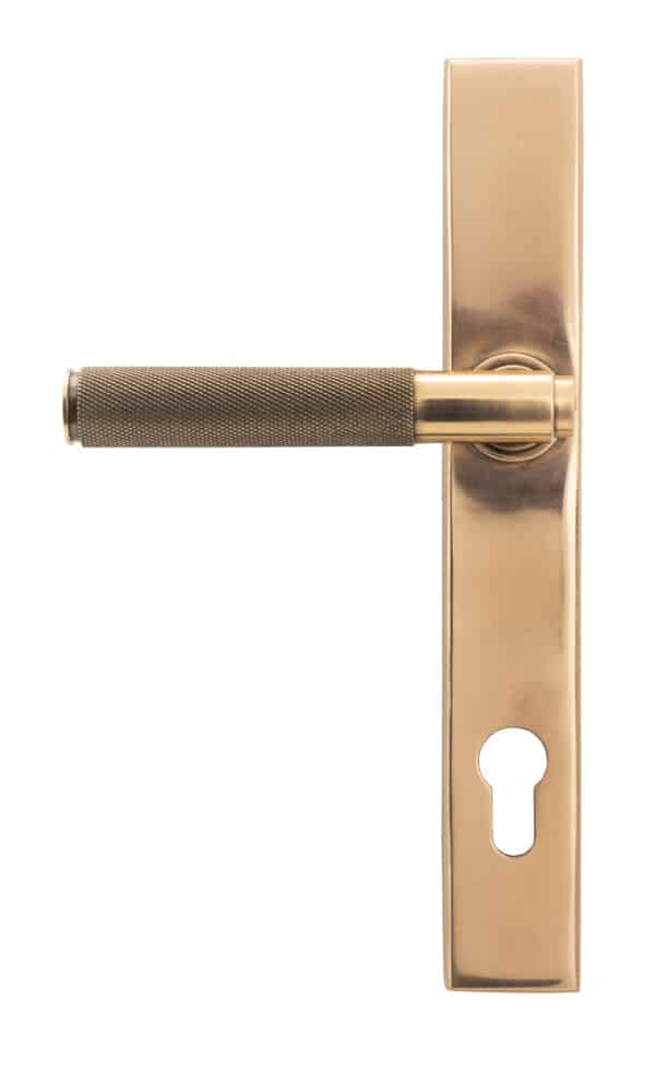 Polished Bronze Brompton Slimline Espag. Lock Set 2