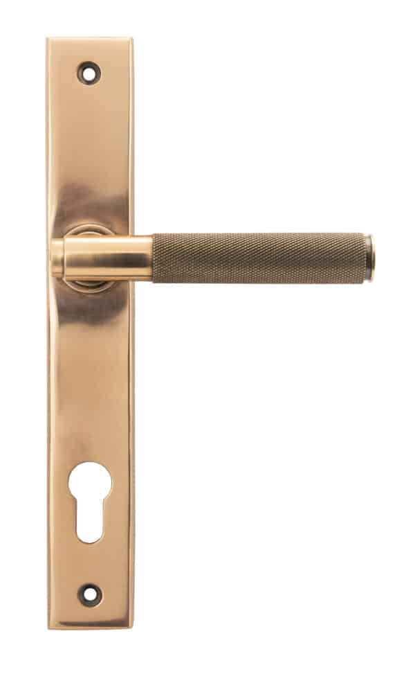 Polished Bronze Brompton Slimline Espag. Lock Set 1