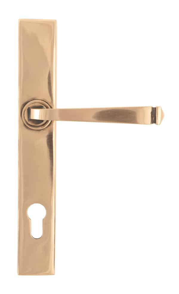 Polished Bronze Avon Slimline Espag. Lock Set 2