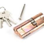 Polished Bronze 35/45 5pin Euro Cylinder 2