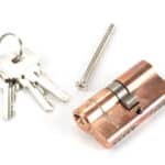 Polished Bronze 30/30 5pin Euro Cylinder KA 2