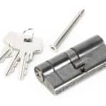 Pewter 35/35 5pin Euro Cylinder KA 2