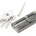 Pewter 35/45 5pin Euro Cylinder KA 2