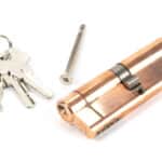 Polished Bronze 45/45 5pin Euro Cylinder KA 2