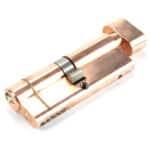 Polished Bronze 40/40 5pin Euro Cylinder/Thumbturn KA 1