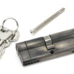 Pewter 40/40 5pin Euro Cylinder/Thumbturn KA 2