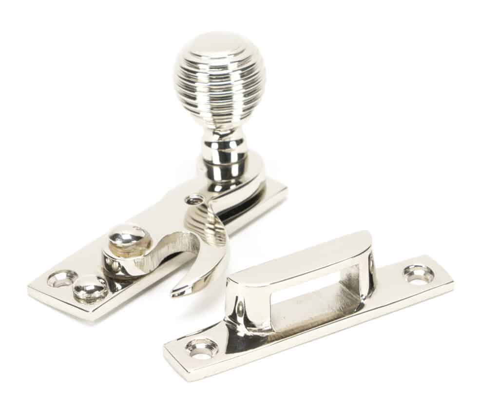 Polished Nickel Beehive Sash Hook Fastener 1