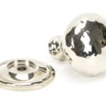 Polished Nickel Hammered Mushroom Cabinet Knob 32mm 2