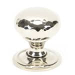 Polished Nickel Hammered Mushroom Cabinet Knob 32mm 1