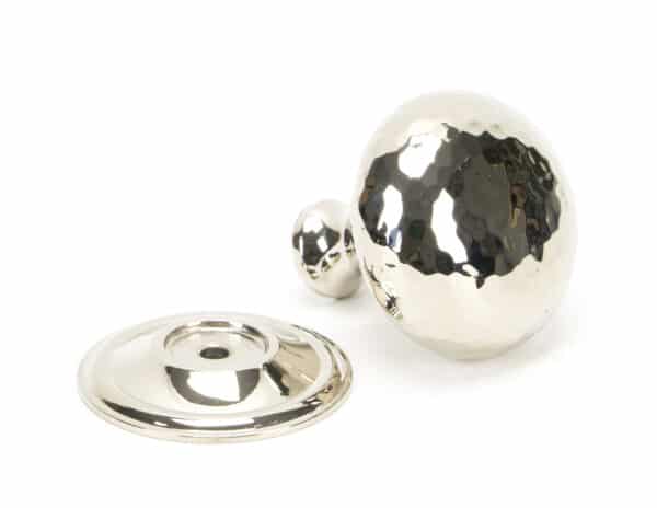 Polished Nickel Hammered Mushroom Cabinet Knob 38mm 2