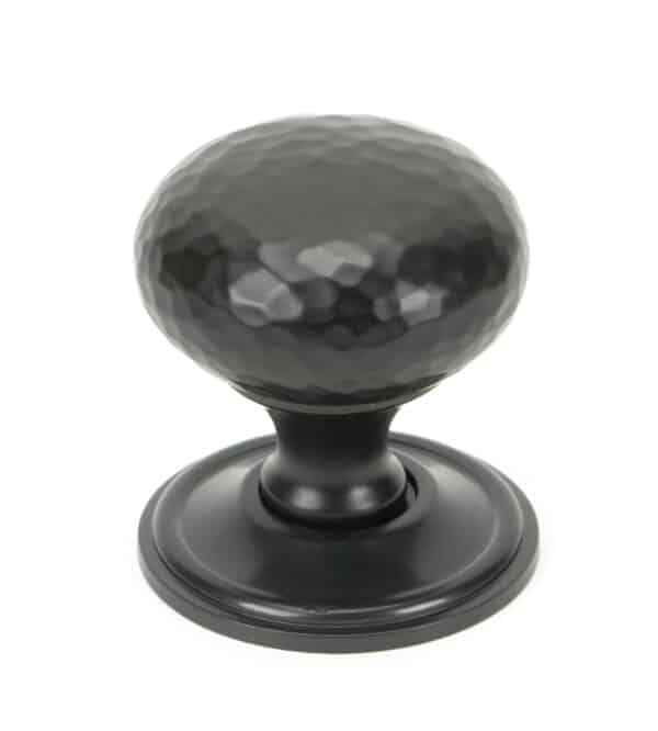 Aged Bronze Hammered Mushroom Cabinet Knob 38mm 1