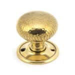 Aged Brass Hammered Mushroom Mortice/Rim Knob Set 2