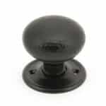 Aged Bronze Hammered Mushroom Mortice/Rim Knob Set 2