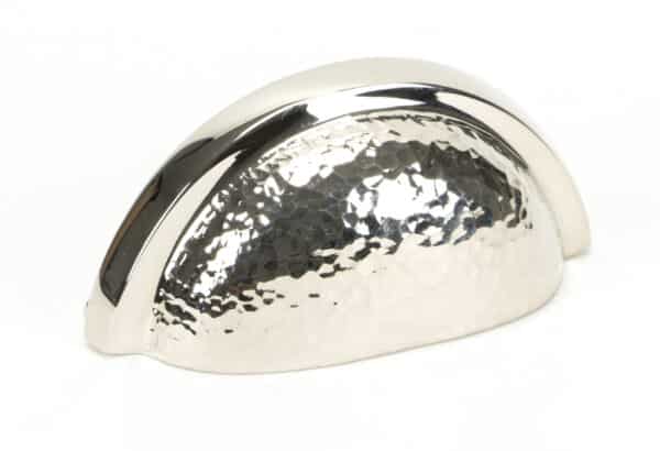 Polished Nickel Hammered Regency Concealed Drawer Pull 1