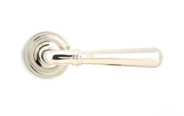 Polished Nickel Newbury Lever on Rose Set (Art Deco) 2