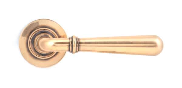 Polished Bronze Newbury Lever on Rose Set (Plain) 2