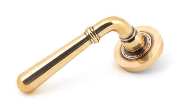 Polished Bronze Newbury Lever on Rose Set (Plain) 1