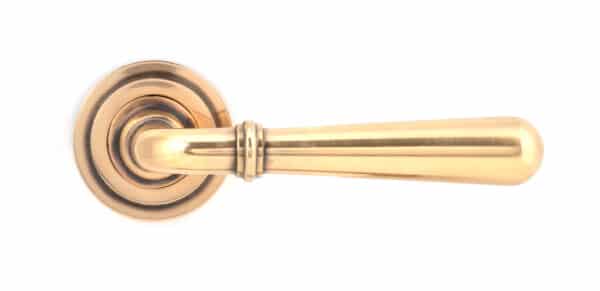 Polished Bronze Newbury Lever on Rose Set (Art Deco) 2