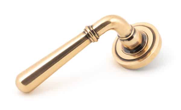 Polished Bronze Newbury Lever on Rose Set (Art Deco) 1