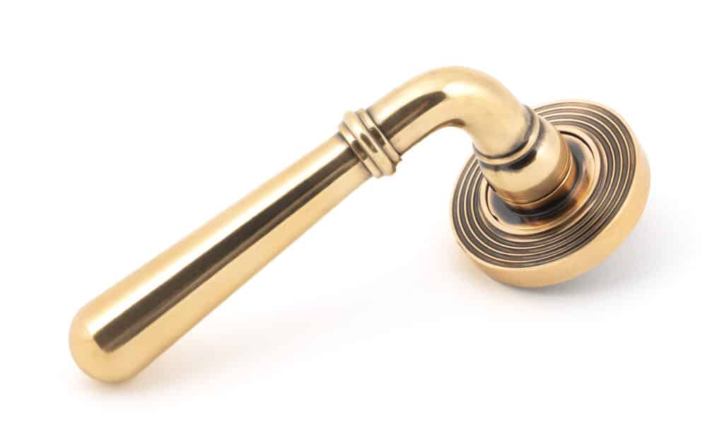 Polished Bronze Newbury Lever on Rose Set (Beehive) 1