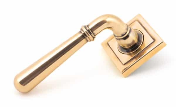 Polished Bronze Newbury Lever on Rose Set (Square) 1