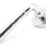 Pol. Chrome Hammered Newbury Lever on Rose Set (Beehive) 1
