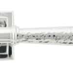 Pol. Chrome Hammered Newbury Lever on Rose Set (Square) 2