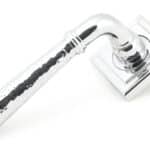 Pol. Chrome Hammered Newbury Lever on Rose Set (Square) 1