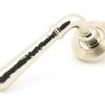 Pol. Nickel Hammered Newbury Lever on Rose Set (Beehive) 1