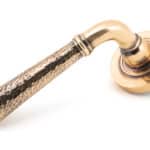 Pol. Bronze Hammered Newbury Lever on Rose Set (Plain) 1