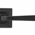 Aged Bronze Avon Round Lever on Rose Set (Square) 2