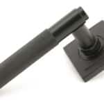 Aged Bronze Brompton Lever on Rose Set (Square) 1