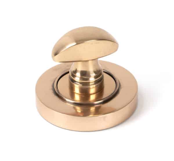 Polished Bronze Round Thumbturn Set (Plain) 2