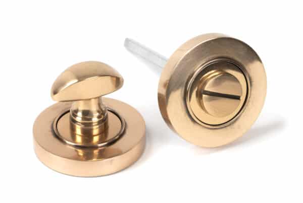 Polished Bronze Round Thumbturn Set (Plain) 1