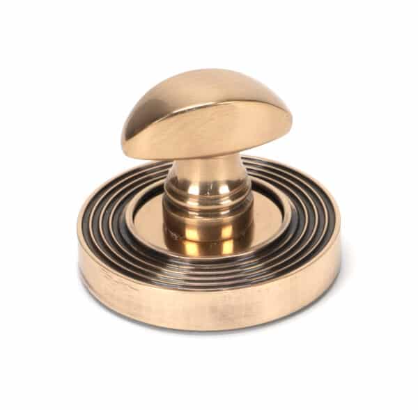 Polished Bronze Round Thumbturn Set (Beehive) 2