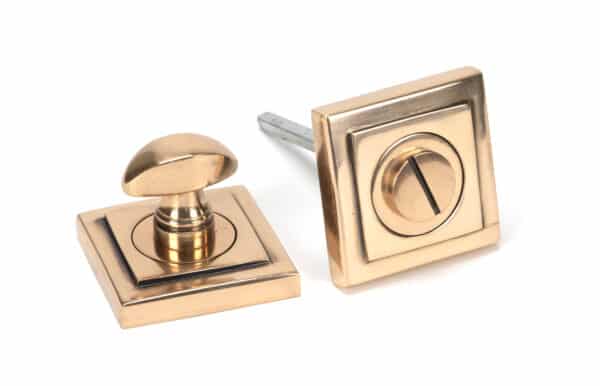 Polished Bronze Round Thumbturn Set (Square) 1