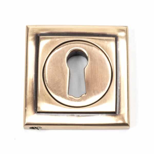 Polished Bronze Round Escutcheon (Square) 1