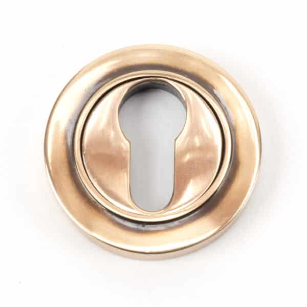 Polished Bronze Round Euro Escutcheon (Plain) 1