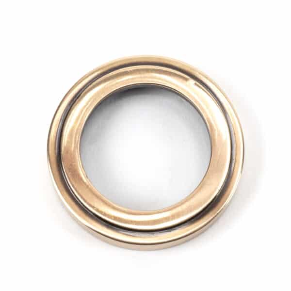 Polished Bronze Round Euro Escutcheon (Art Deco) 2