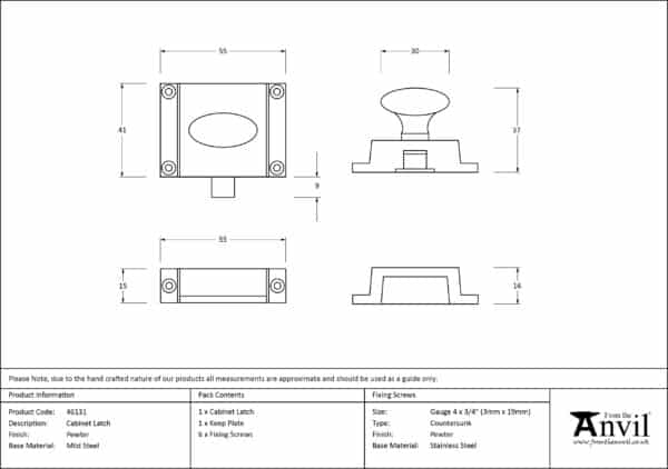 Pewter Cabinet Latch 3