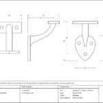 Beeswax 2" Handrail Bracket 2