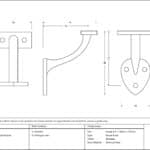 Beeswax 2.5" Handrail Bracket 2