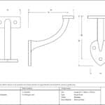 Beeswax 3" Handrail Bracket 2