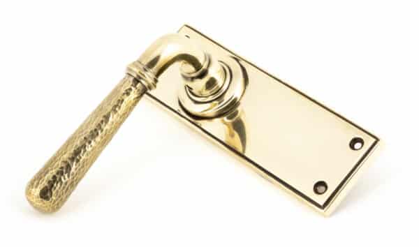 Aged Brass Hammered Newbury Lever Latch Set 2